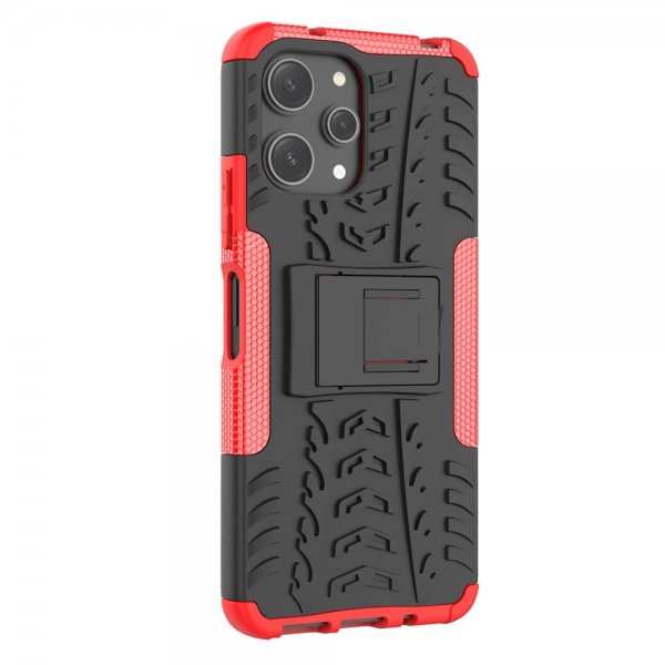 Xiaomi Redmi 12 Cover Dækmønster Stativfunktion Rød