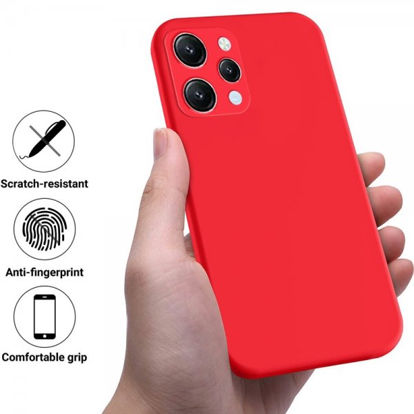 Xiaomi Redmi 12 Cover med Strap Silikone Rød