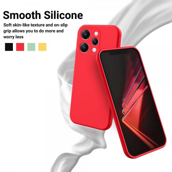 Xiaomi Redmi 12 Cover med Strap Silikone Rød