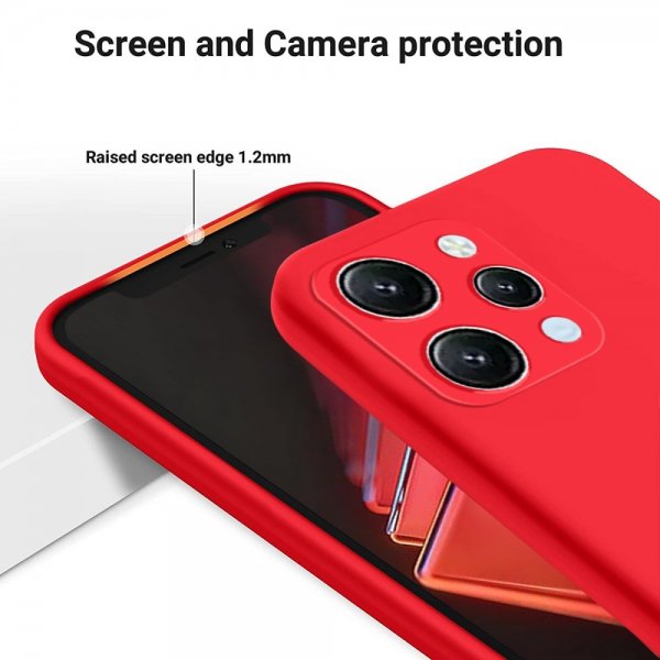 Xiaomi Redmi 12 Cover med Strap Silikone Rød