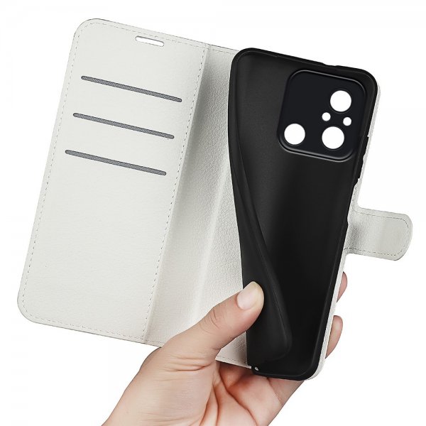 Xiaomi Redmi 12C Cover Litchi Hvid
