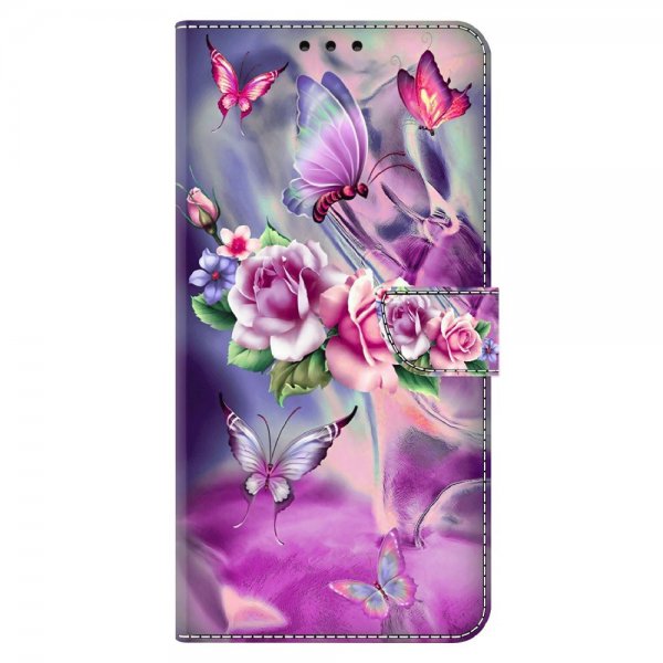 Xiaomi Redmi 12C Cover Motiv Sommerfugle og Blomster