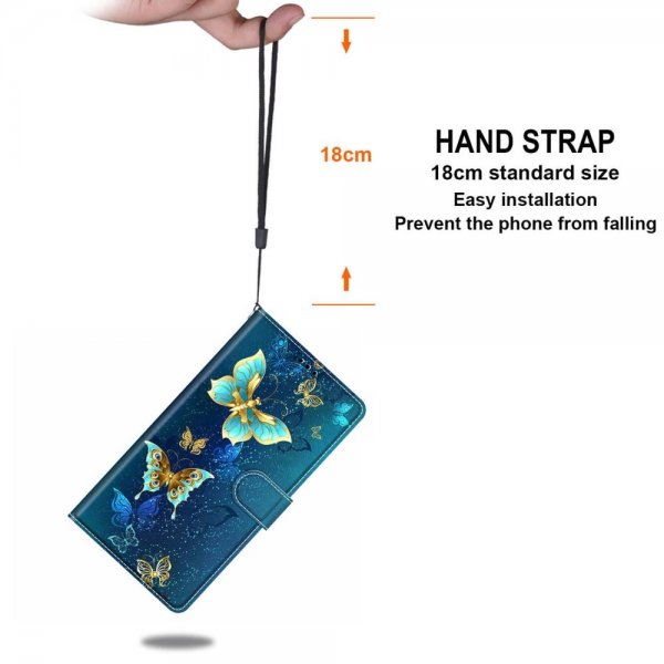 Xiaomi Redmi 12C Cover Motiv Glitter Sommerfugle