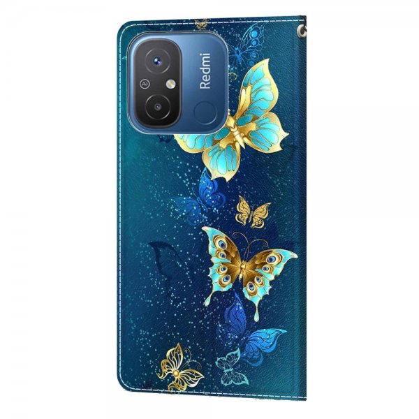 Xiaomi Redmi 12C Cover Motiv Glitter Sommerfugle