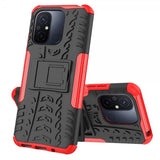 Xiaomi Redmi 12C Cover Dækmønster Stativfunktion Rød