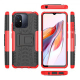 Xiaomi Redmi 12C Cover Dækmønster Stativfunktion Rød