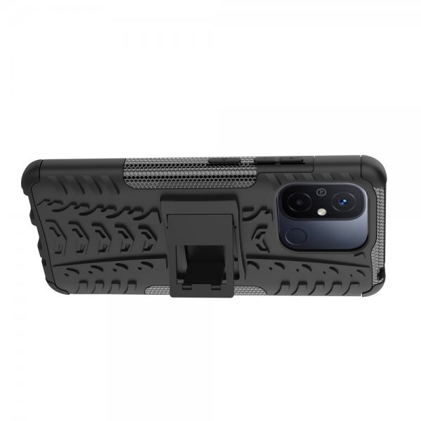 Xiaomi Redmi 12C Cover Dækmønster Stativfunktion Sort
