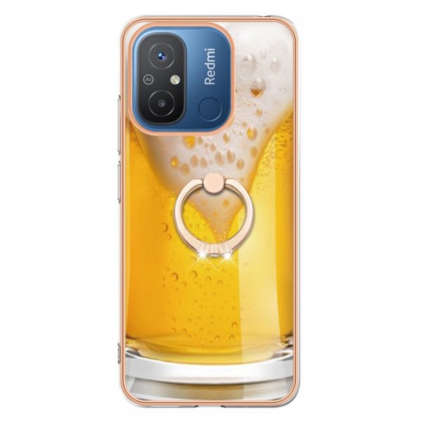 Xiaomi Redmi 12C Cover med Finger Ring Motiv Øl