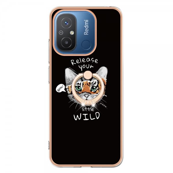 Xiaomi Redmi 12C Cover med Fingerring Motiv Release Your Little Wild