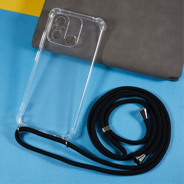 Xiaomi Redmi 12C Cover med Rem Transparent