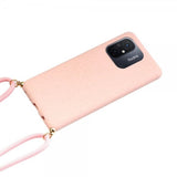 Xiaomi Redmi 12C Cover Hvedestrå med strop Rosa