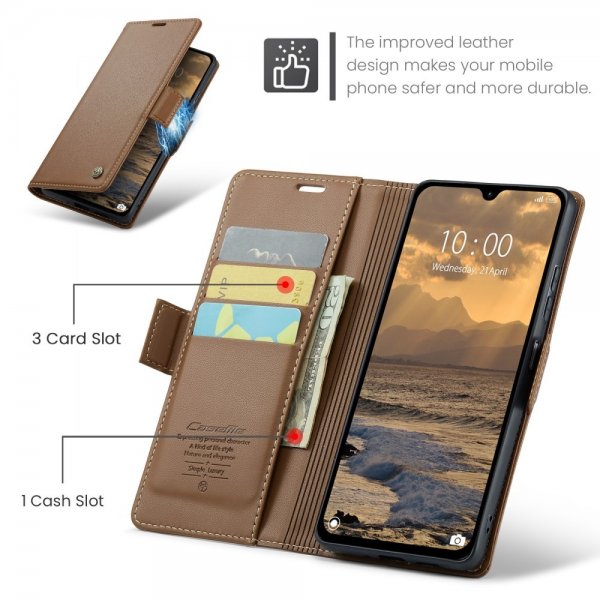 CaseMe Xiaomi Redmi 14C Cover 023 Series Brun