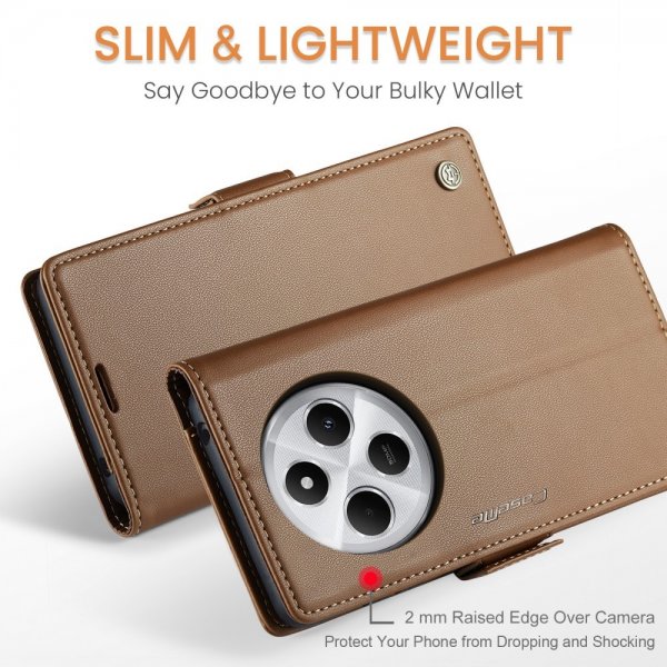 CaseMe Xiaomi Redmi 14C Cover 023 Series Brun