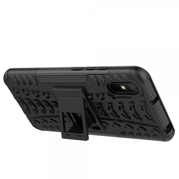 Xiaomi Redmi 9A Cover Dækmønster Stativfunktion Sort