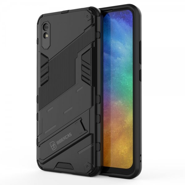 Xiaomi Redmi 9A Cover med Stativ Sort