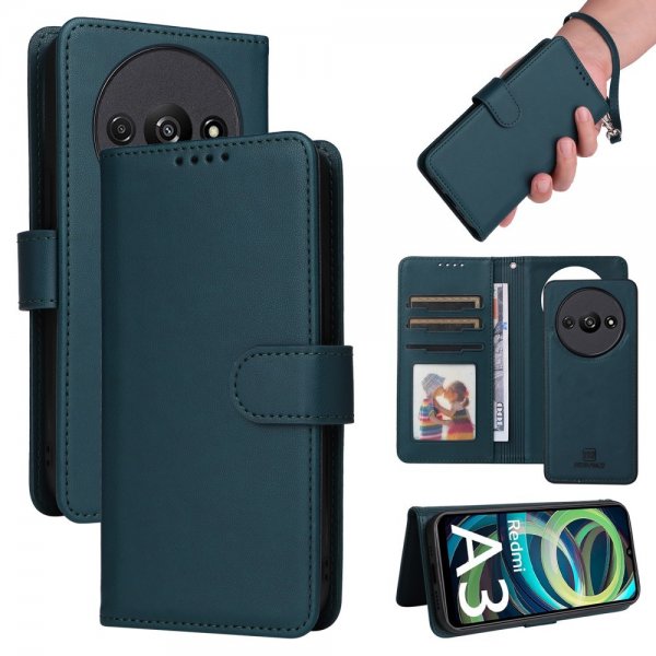 Betopnice Xiaomi Redmi A3 Etui med Aftageligt Cover 005 Blå