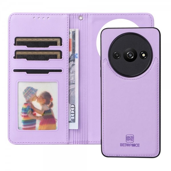 Betopnice Xiaomi Redmi A3 Etui med Aftageligt Cover 005 Lilla
