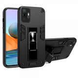 Xiaomi Redmi Note 10 Pro Cover Stativfunktion Metalplade Sort