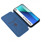 Xiaomi Redmi Note 13 4G Etui Kulfibertekstur Blå