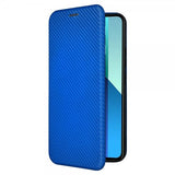 Xiaomi Redmi Note 13 4G Etui Kulfibertekstur Blå