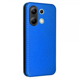 Xiaomi Redmi Note 13 4G Etui Kulfibertekstur Blå