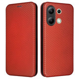 Xiaomi Redmi Note 13 4G Cover Kulfibertekstur Brun