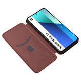 Xiaomi Redmi Note 13 4G Cover Kulfibertekstur Brun