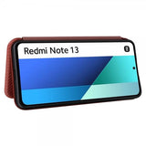 Xiaomi Redmi Note 13 4G Cover Kulfibertekstur Brun