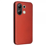 Xiaomi Redmi Note 13 4G Cover Kulfibertekstur Brun
