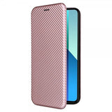 Xiaomi Redmi Note 13 4G Cover Kulfibertekstur Rosaguld