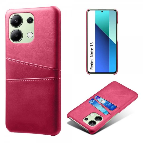 Xiaomi Redmi Note 13 4G Cover med to Kortlommer Magenta