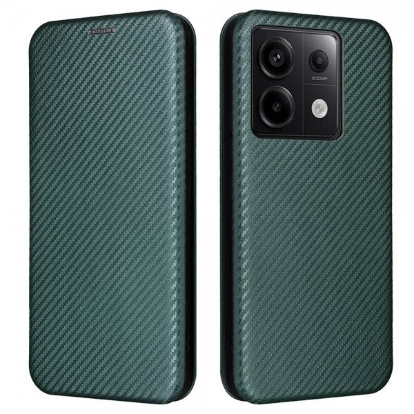 Xiaomi Redmi Note 13 5G Cover Kulfibertekstur Grøn