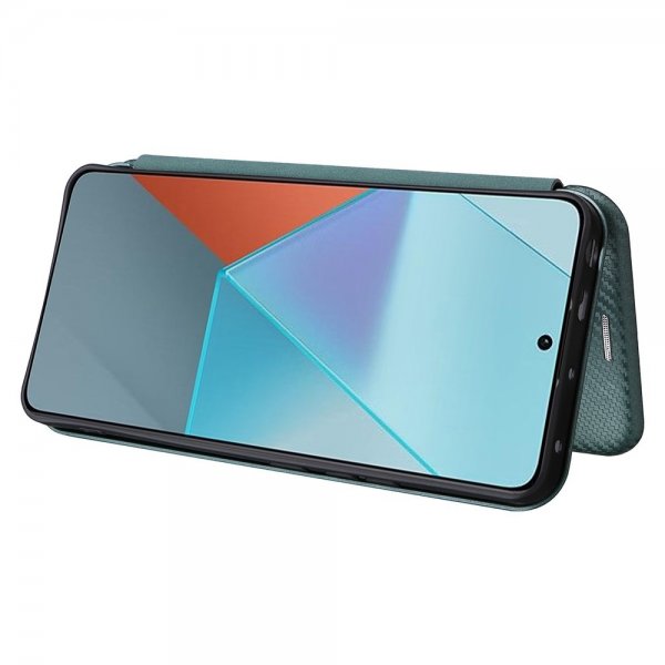Xiaomi Redmi Note 13 5G Cover Kulfibertekstur Grøn