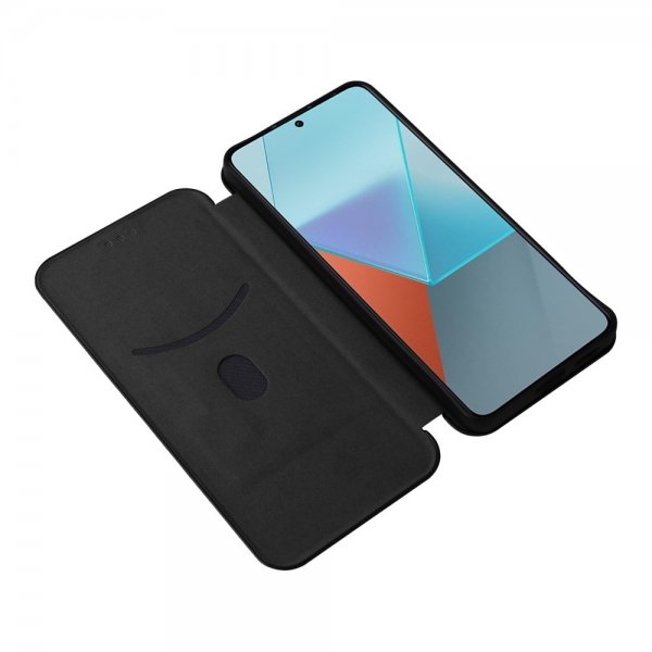 Xiaomi Redmi Note 13 5G Etui Kulfibertekstur Sort