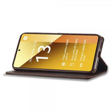Lc.Imeeke Xiaomi Redmi Note 13 5G Etui med Kortlomme Stativfunktion Brun