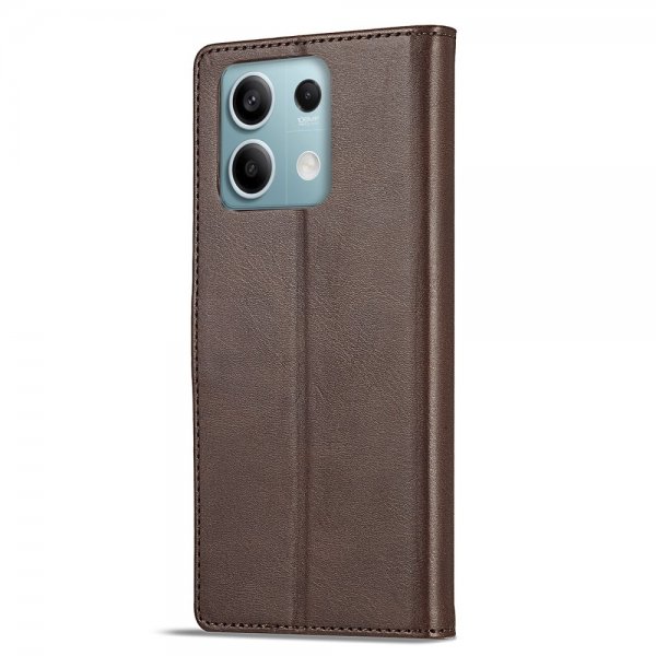 Lc.Imeeke Xiaomi Redmi Note 13 5G Etui med Kortlomme Stativfunktion Brun