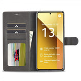 Lc.Imeeke Xiaomi Redmi Note 13 5G Cover med Kortrum Stativfunktion Grå