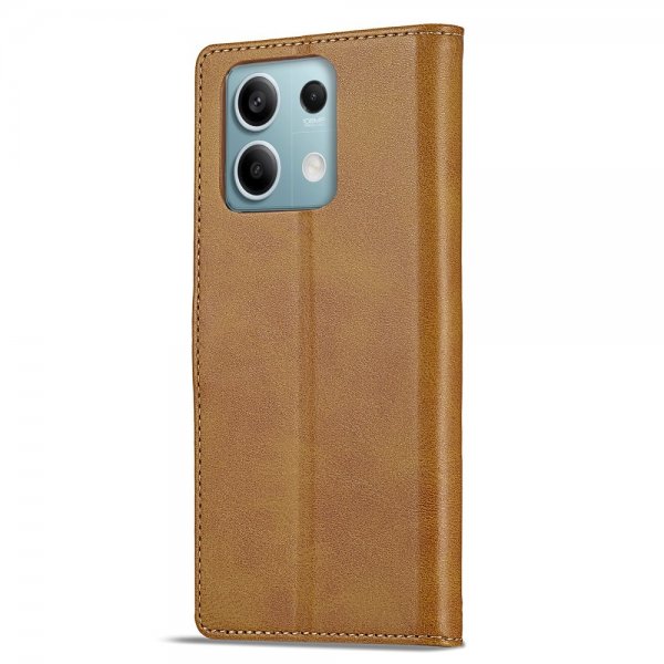 Lc.Imeeke Xiaomi Redmi Note 13 5G Etui med Kortrum Stativfunktion Lysebrun