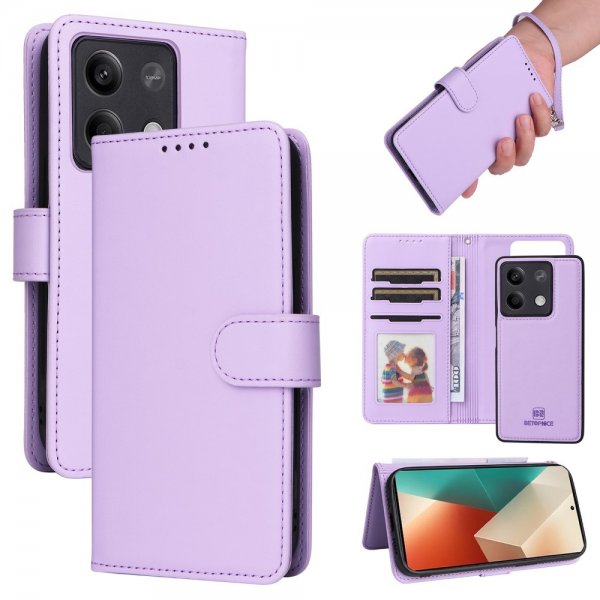 Betopnice Xiaomi Redmi Note 13 5G Etui med aftageligt cover 005 Lilla