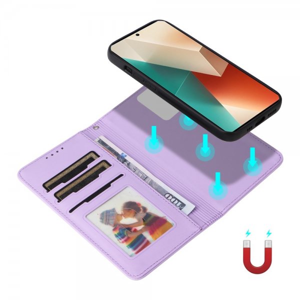 Betopnice Xiaomi Redmi Note 13 5G Etui med aftageligt cover 005 Lilla
