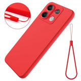 Xiaomi Redmi Note 13 5G Cover med Rem Silikone Rød