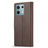 Lc.Imeeke Xiaomi Redmi Note 13 Pro 5G Etui med Kortlomme Standfunktion Brun
