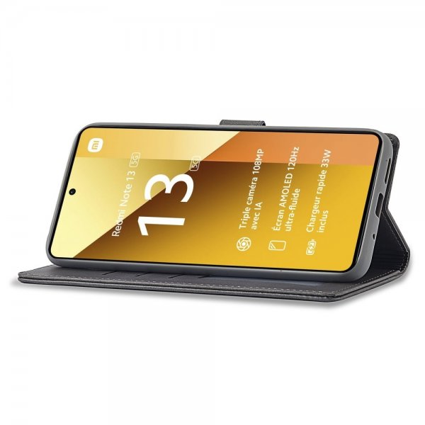 Lc.Imeeke Xiaomi Redmi Note 13 Pro 5G Etui med Kortlomme Standfunktion Grå