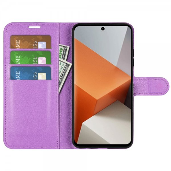 Xiaomi Redmi Note 13 Pro Plus 5G Cover Litchi Lilla