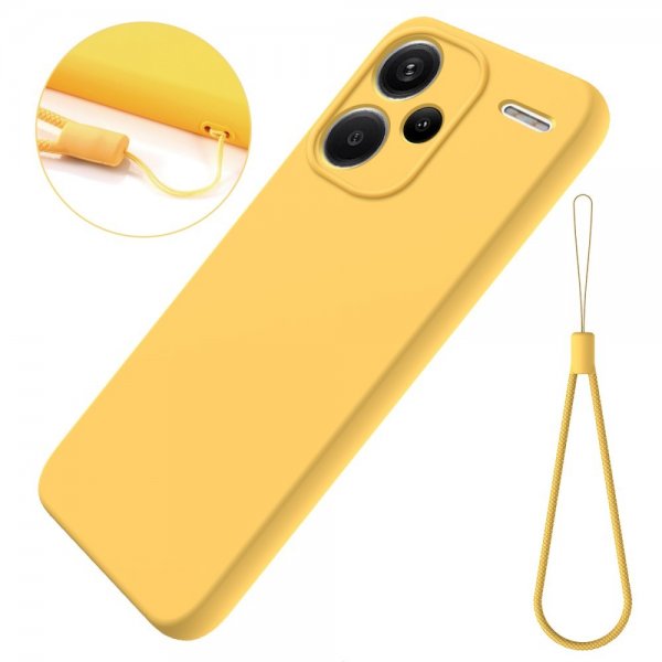 Xiaomi Redmi Note 13 Pro Plus 5G Cover med Rem Silikone Gul