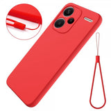 Xiaomi Redmi Note 13 Pro Plus 5G Cover med Rem Silikone Rød