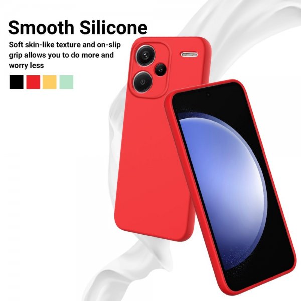 Xiaomi Redmi Note 13 Pro Plus 5G Cover med Rem Silikone Rød