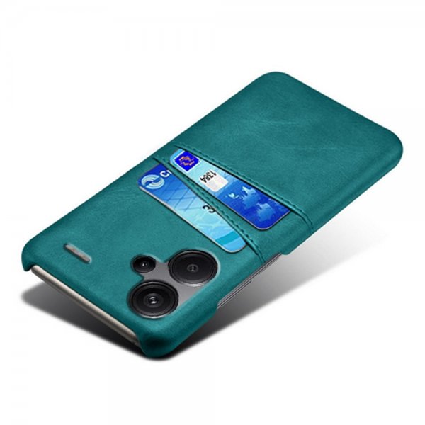 Xiaomi Redmi Note 13 Pro Plus 5G Cover med to Kortlommer Grøn