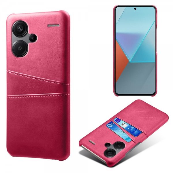 Xiaomi Redmi Note 13 Pro Plus 5G Cover med to Kortlommer Magenta