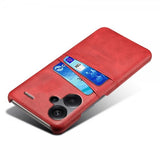 Xiaomi Redmi Note 13 Pro Plus 5G Cover med to Kortlommer Rød